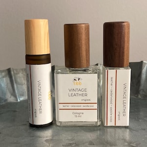 Vintage Leather Cologne For Men, Cologne Spray, Men’s Rollerball Cologne