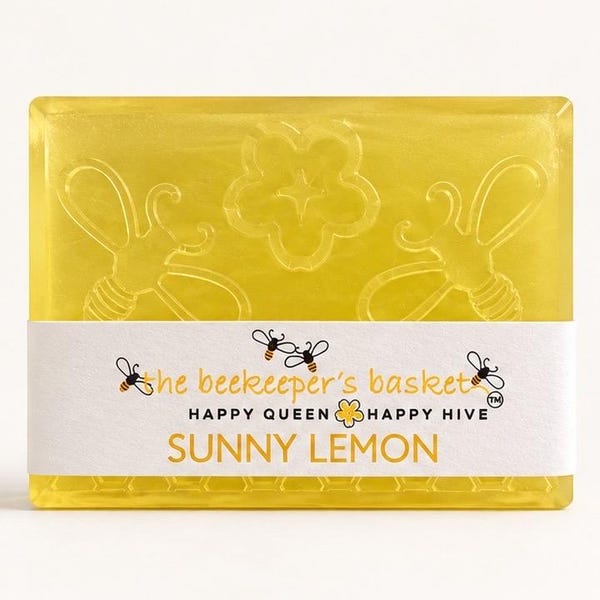 Sunny Lemon Glycerin Soap: Honeybee Design 4 oz