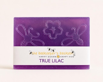 True Lilac Glycerin Soap: Honeybee Design 4 oz