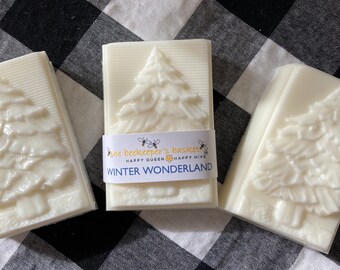 Winter Wonderland Creamy Butter Fir Tree Soap, Winter Fir Tree, Winter Soap, Yule Soap, Fir Tree Soap, Festive Winter Soap