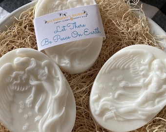 Let There Be Peace On Earth Creamy Butter Angel Soap, Angel Soap, Inspirational Gifts, Holiday Soap