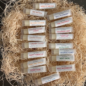Handcrafted Lip Balm, Beekeeper&#39;s BEST LIP Balm, Chapstick, Choose Your Flavors, Beeswax and Butter Lip Balm