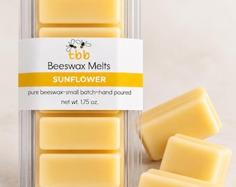 Sunflower Beeswax Melts: Handcrafted With Coconut Oil 1.75 oz