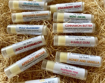 Beekeeper’s BEST Lip Balm, Choose Your Flavors Single, 3-Pack Bundle or 6-Pack Bundle, Assorted Beeswax and Butter Lip Balm