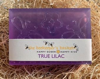 Lilac Honeybee Glycerin Soap Bar: Floral Scented, 4 oz