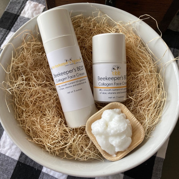 Beekeeper’s Best Collagen Face Cream, Collagen Firming Cream, Botanical Oil Facial Cream, Natural Face Cream