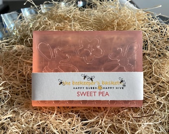 Sweet Pea Glycerin Soap: Honeybee Design