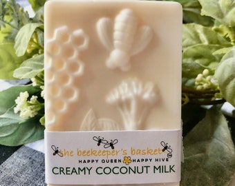 Honeybee Creamy Coconut Milk Soap, Honeybee Soap, Triple Butter Bee Soap, Bee Gifts