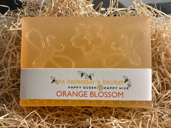 Orange Blossom Glycerin Soap: Honeybee Design, Flower Scented