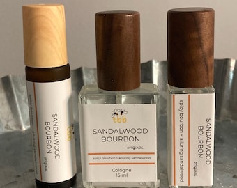 Sandalwood Bourbon Cologne: Warm Spicy Fragrance - Travel Size