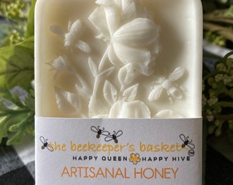 Wildflowers and Honeybees Artisanal Honey Soap, Honeybee Soap, Triple Butter Bee Soap, Bee Gifts