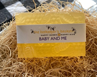 Baby and Me Honeybee Glycerin Soap Favors, Queen Bee Soap Favors, Flower Scented Bee Soap, Pretty Clear Soap