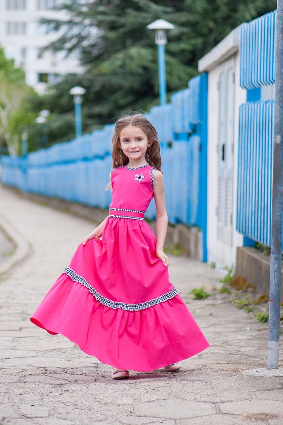 girls long maxi dress