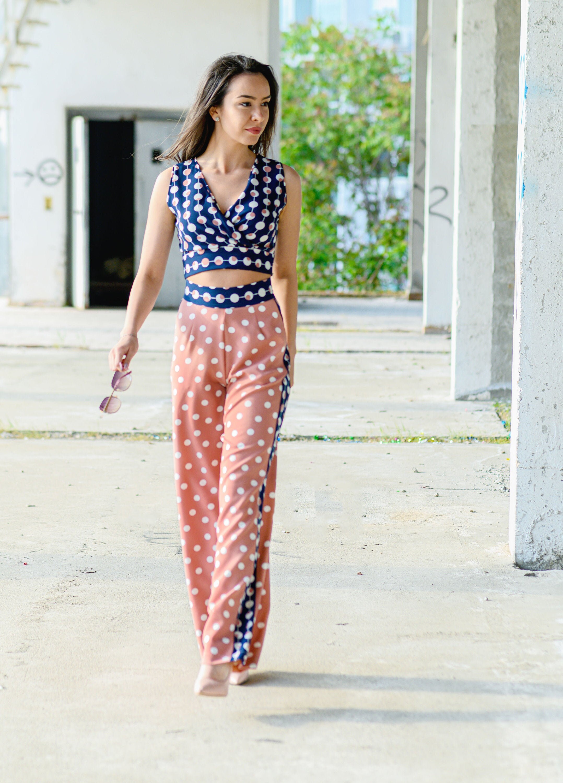 Woman Dots Set Sport Trousers Sport 