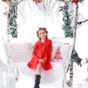 Girl Dress Mommy and me Outfits Christmas Girl Lolita Dress Girls Photo Boots Teen Dress Elegant Girl Red Girl Dress Christmas Dress image 2