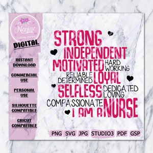 I Am A Nurse SVG | Quote SVG, Cut File, Cricut, Silhouette, Instant download