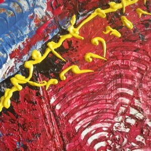 peinture tableau abstrait acrylique sur toile,le cyclone image 4