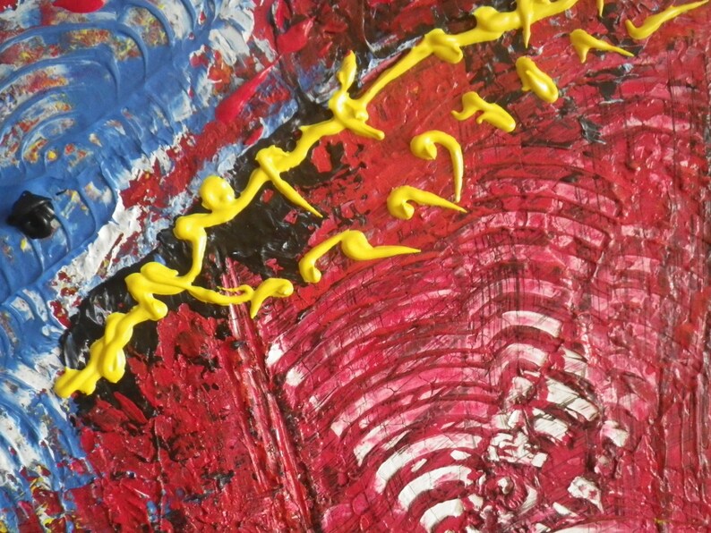 peinture tableau abstrait acrylique sur toile,le cyclone image 4