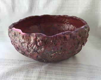 Coupe en céramique artisanale raku