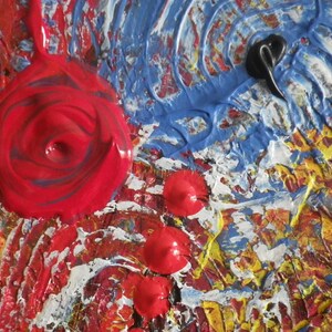 peinture tableau abstrait acrylique sur toile,le cyclone image 3