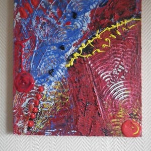 peinture tableau abstrait acrylique sur toile,le cyclone image 1