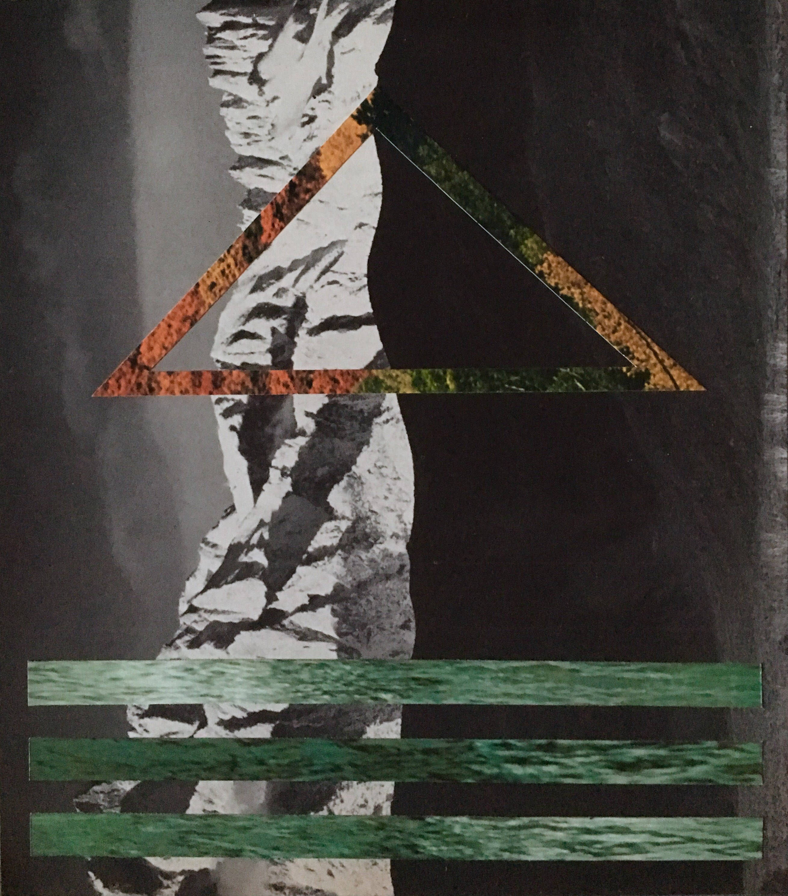 Paper Collage Original Art Untitled 9 by Okay Collage Free Shipping to