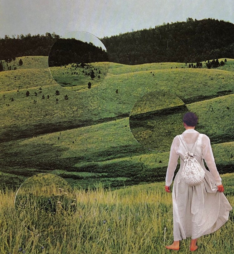 Paper Collage Original Art Untitled by Okay Collage Free Shipping to