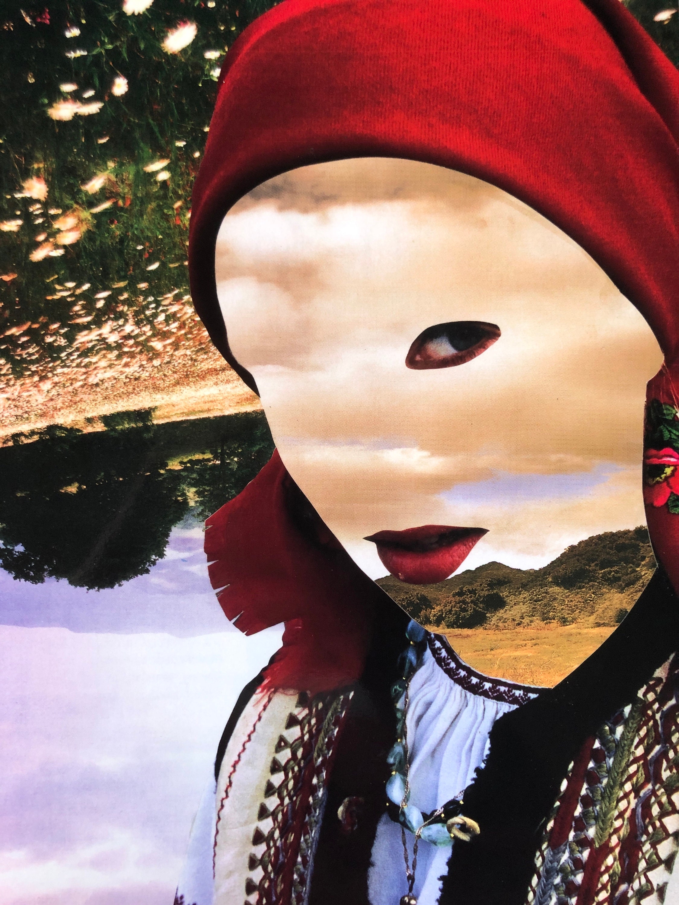 Isolation Series Paper Collage Art Print 8.5 X 11 by Okay Collage Free