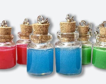 Small Fantasy Health Potion Bottle Earrings
