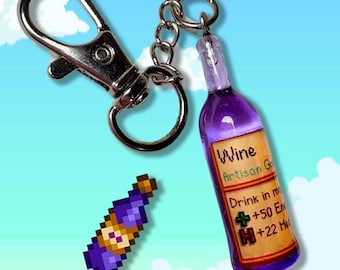 Star Farm Valley Miniature Wine Bottle Keychain