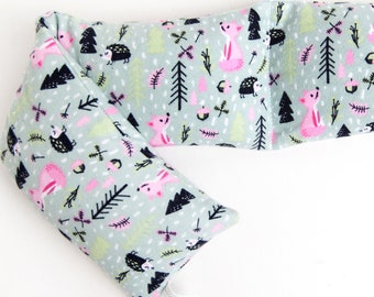 Forest Animal Heating Pad, Lavender Heat Wrap, Rice Heat Pack, Reusable Cotton Hot Pad, Cozy Gift, fox hedgephog