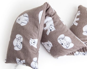 Polar Bear, Organic Cotton, Heating Pad, Rice Heating Pack, Lavender Rice Bag