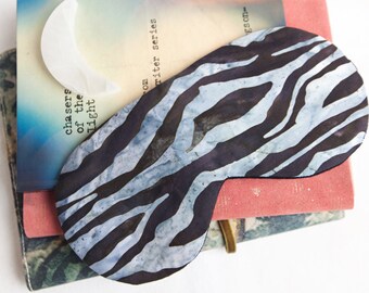 Zebra Animal Print Sleeping Mask, Spa Eye Mask, Boudoir Blindfold, Girls Trip, Self Care Gift