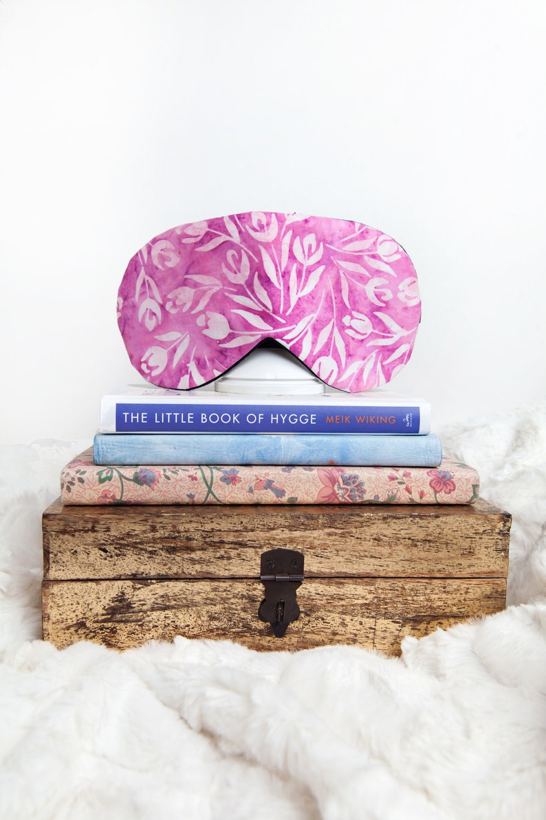 Pink Tulip Sleep Mask, Floral Sleeping Mask, Cotton Blindfold, Gift for Her, Under 20 image 7
