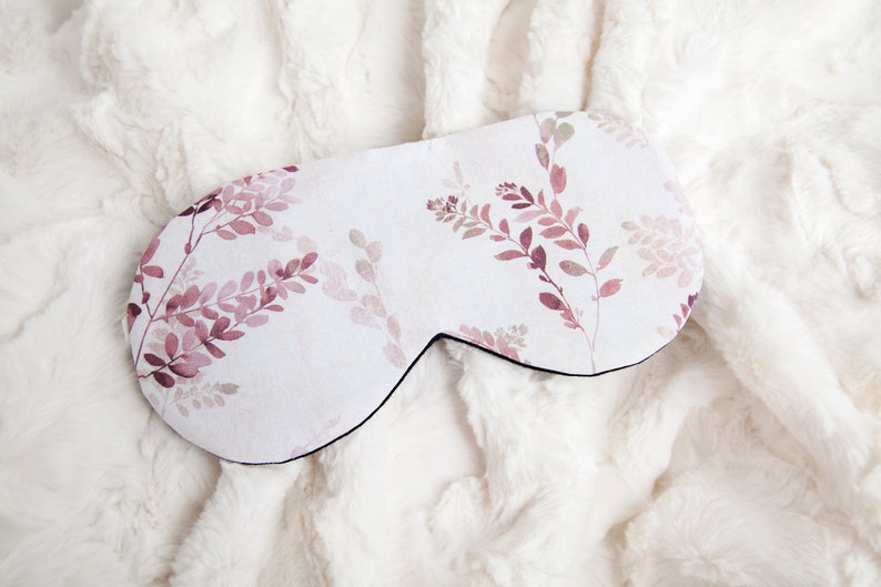 Pink Floral Sleep Mask, , Cotton Sleep Mask, Bridal Eye Mask, Travel Mask, Blindfold image 9