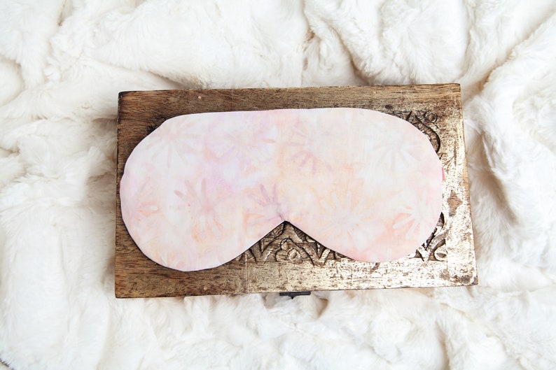 Blush Pink Blindfold, Sleep Mask, Eye Mask, Sleeping Mask, Gift for New Mom image 7