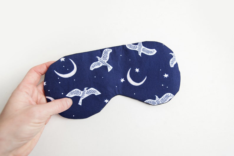 Moon Sleep Mask, Raven Sleeping Mask, Eye Mask, Self Care, Travel Gift image 7