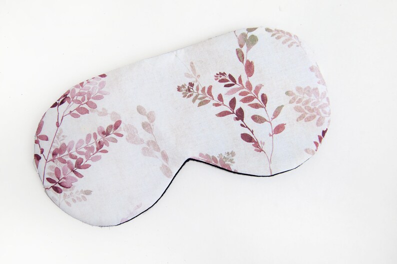 Pink Floral Sleep Mask, , Cotton Sleep Mask, Bridal Eye Mask, Travel Mask, Blindfold image 2