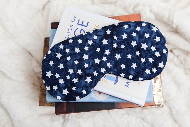 Navy Stars Sleeping Mask, Blindfold, Adjustable Eye Mask image 5