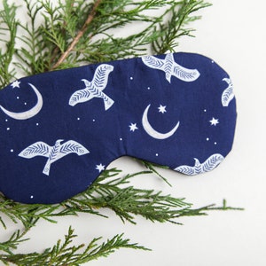 Moon Sleep Mask, Raven Sleeping Mask, Eye Mask, Self Care, Travel Gift image 6
