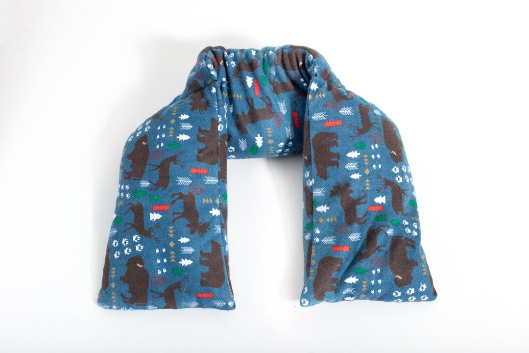 Blue Rice Neck Warmer Lavender Microwave Neck Wrap Rice Bag Etsy