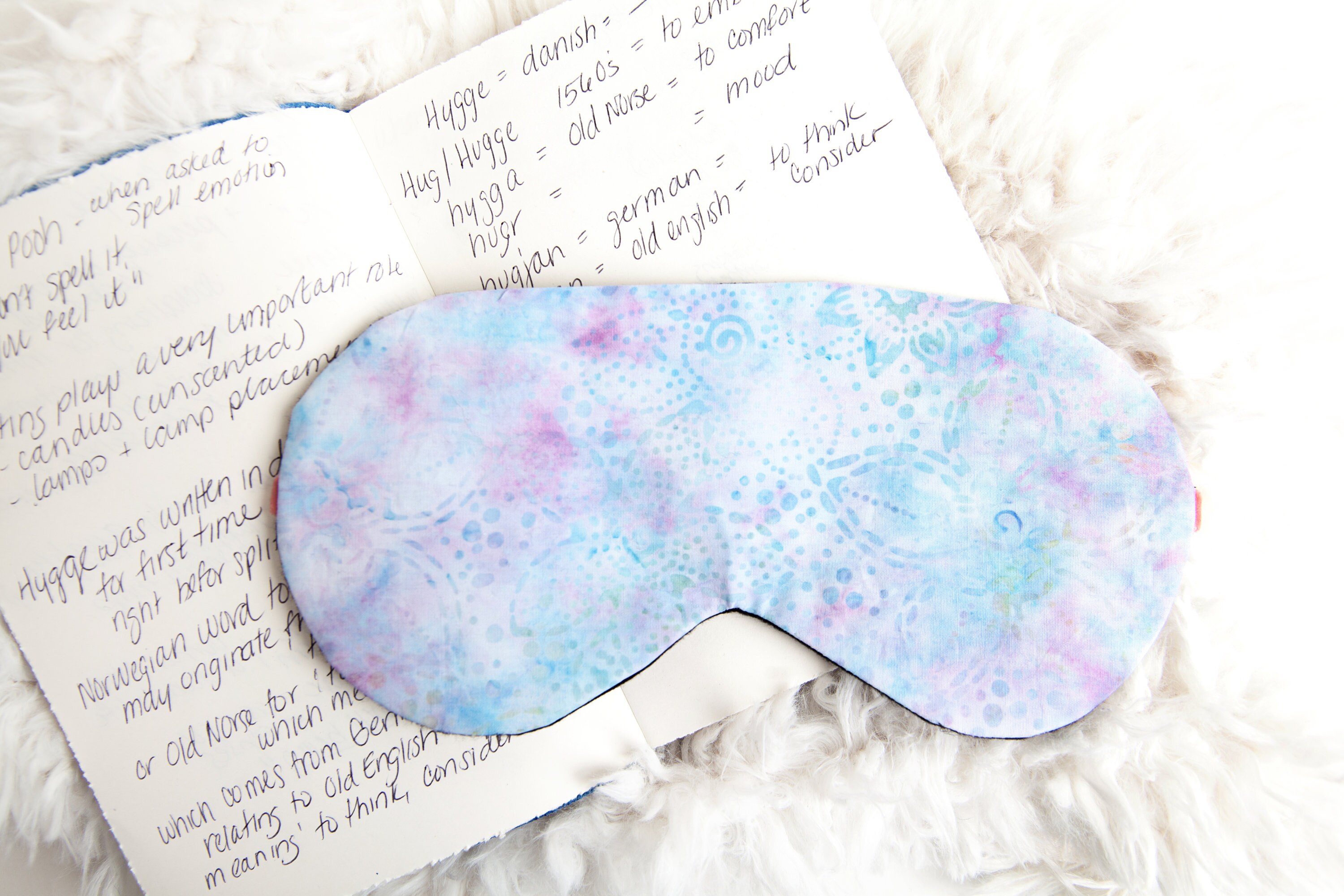 Tie Dye Blue Lavender Sleep Mask Sleeping Eye Mask Cotton Etsy