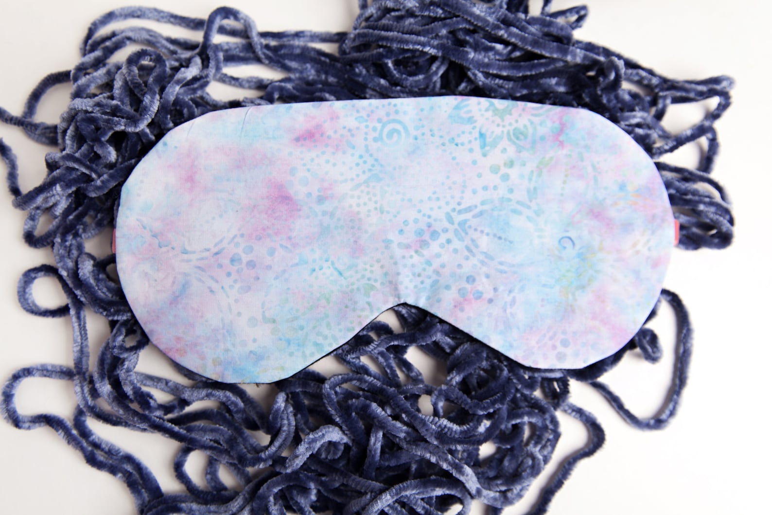 Tie Dye Blue Lavender Sleep Mask Sleeping Eye Mask Cotton Etsy