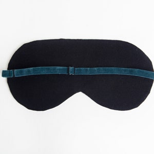 Peacock Feather Eye Sleep, Cotton Sleeping Mask, Teal, Sleep Aid, Gift for New Mom, Blindfold image 5