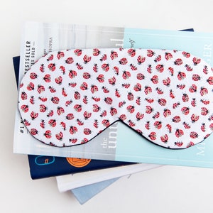 Lady Bug Sleep Mask, Gift for Garden, Self Care Gift, Sleeping Mask for mom image 5