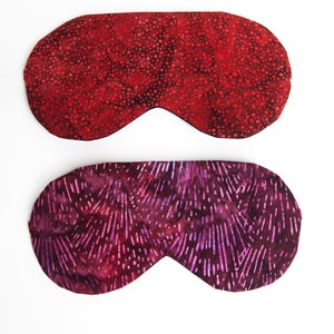 Celestial Sleeping Mask, Sleep Mask, Cotton Blindfold, Red Berry, Adjustable Eye Mask image 7