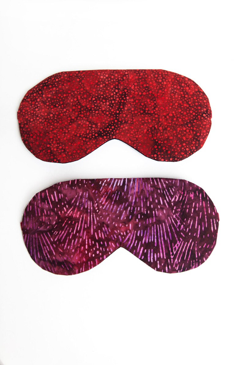 Celestial Sleeping Mask, Sleep Mask, Cotton Blindfold, Red Berry, Adjustable Eye Mask image 7