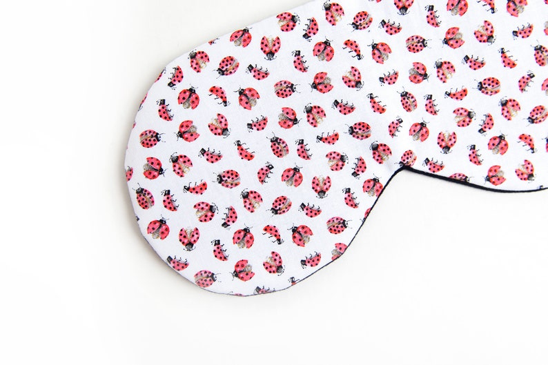 Lady Bug Sleep Mask, Gift for Garden, Self Care Gift, Sleeping Mask for mom image 8