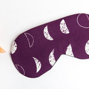 Phases of the Moon Sleeping Mask, Purple Blindfold, Eye Sleep Mask image 9