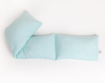 Heating Pad, Mint Gingham,  Self Care Gift, Rice Heat Bag, Lavender Heat Pack, Microwavable, Reusable Heat Wrap